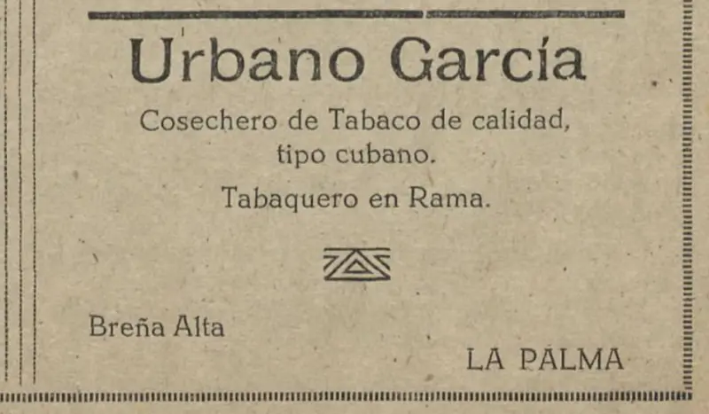 Publicidad La Palma, 1952